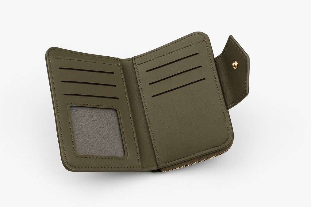 Kadın Hakiki Deri Fermuarlı Cüzdan - Görsel 4