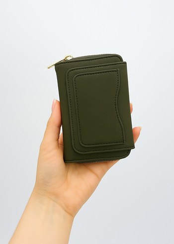 Bej Deri Fermuarlı Kadın Cüzdan - Görsel 2