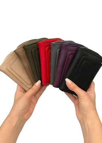 Bej Deri Fermuarlı Kadın Cüzdan - Görsel 4