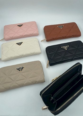 Gri Deri Fermuarlı Kadın Portföy Cüzdan - Görsel 4