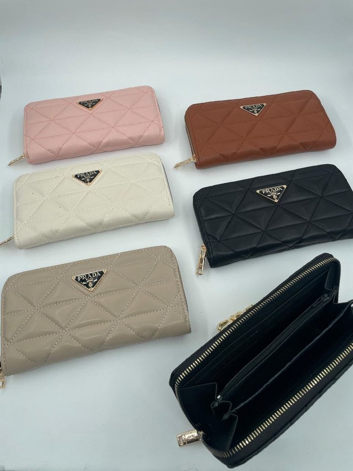 Gri Deri Fermuarlı Kadın Portföy Cüzdan - Görsel 4