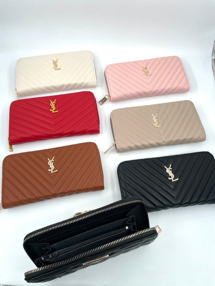 Gri Deri Fermuarlı Kadın Portföy Cüzdan - Görsel 2