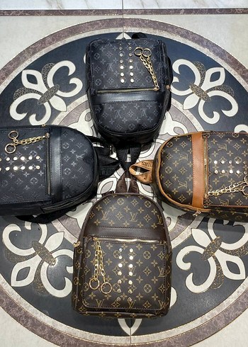 Desenli Deri Kadın Sırt Çantası - Görsel 5