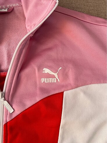 s Beden pembe Renk Puma y2k Renkli Ceket / Hırka