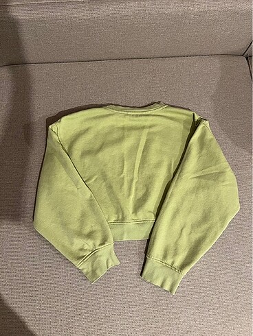 s Beden Zara Crop Yeşil Kazak