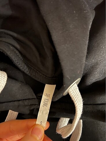 Defacto Siyah Kapüşonlu Sweatshirt