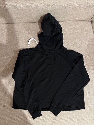 s Beden Siyah Kapüşonlu Sweatshirt