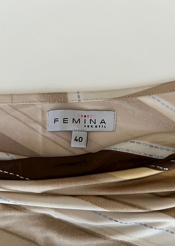 Y2K Bej Desenli Drapeli Kadın Bluz - Görsel 2