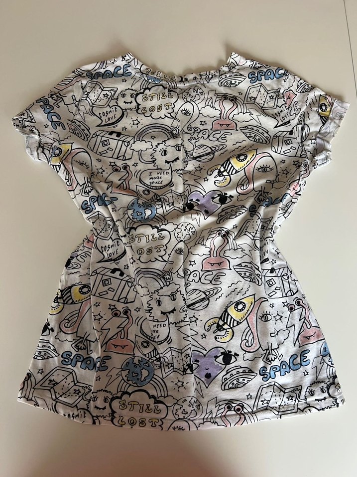 Bershka Çok Renkli Baskılı Tişört - Görsel 3