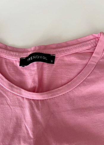 Trendyol Milla Pembe Kısa Kollu Yazılı Tişört - Görsel 2