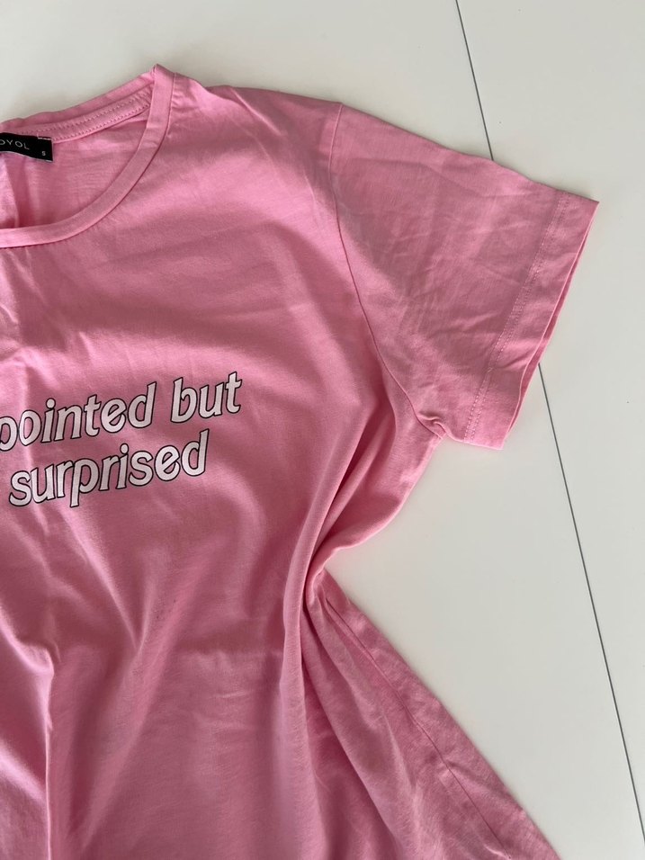 Trendyol Milla Pembe Kısa Kollu Yazılı Tişört - Görsel 3