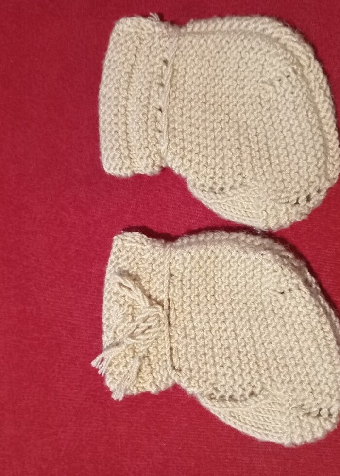 0,1 yaş el örgüsü patik  - Görsel 2