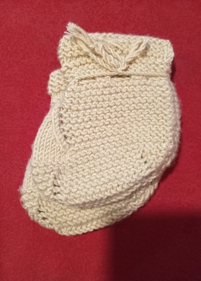 0,1 yaş el örgüsü patik  - Görsel 3