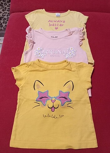 3 adet 12,18 Ay tshirt,18,24 Ay jean pantolon 