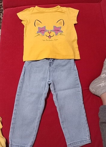 LC Waikiki 3 adet 12,18 Ay tshirt,18,24 Ay jean pantolon