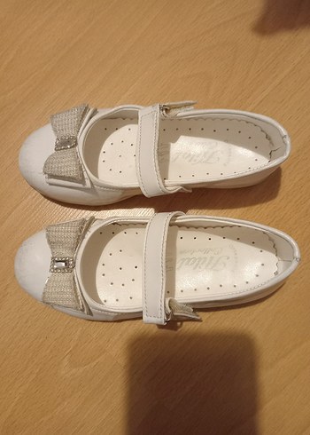 27 numara Beyaz Tokalı Babet Ayakkabı - Görsel 6