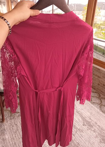 Suwen 40/42 beden Bordo renk sabahlık - Görsel 13