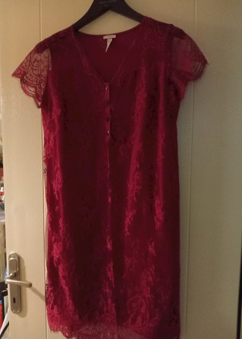 Suwen 40/42 beden Bordo renk sabahlık - Görsel 7