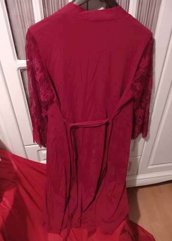 Suwen 40/42 beden Bordo renk sabahlık - Görsel 4