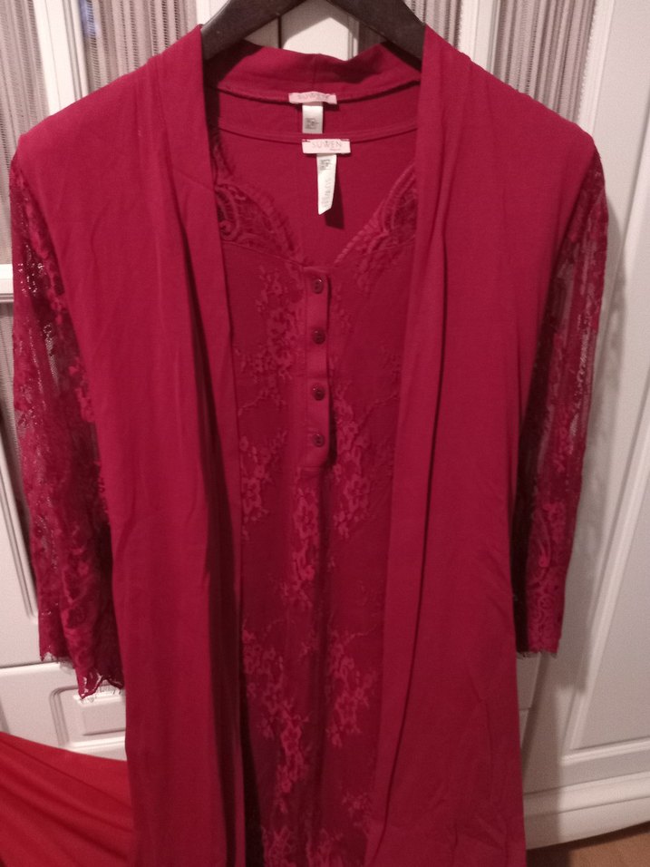 Suwen 40/42 beden Bordo renk sabahlık - Görsel 3