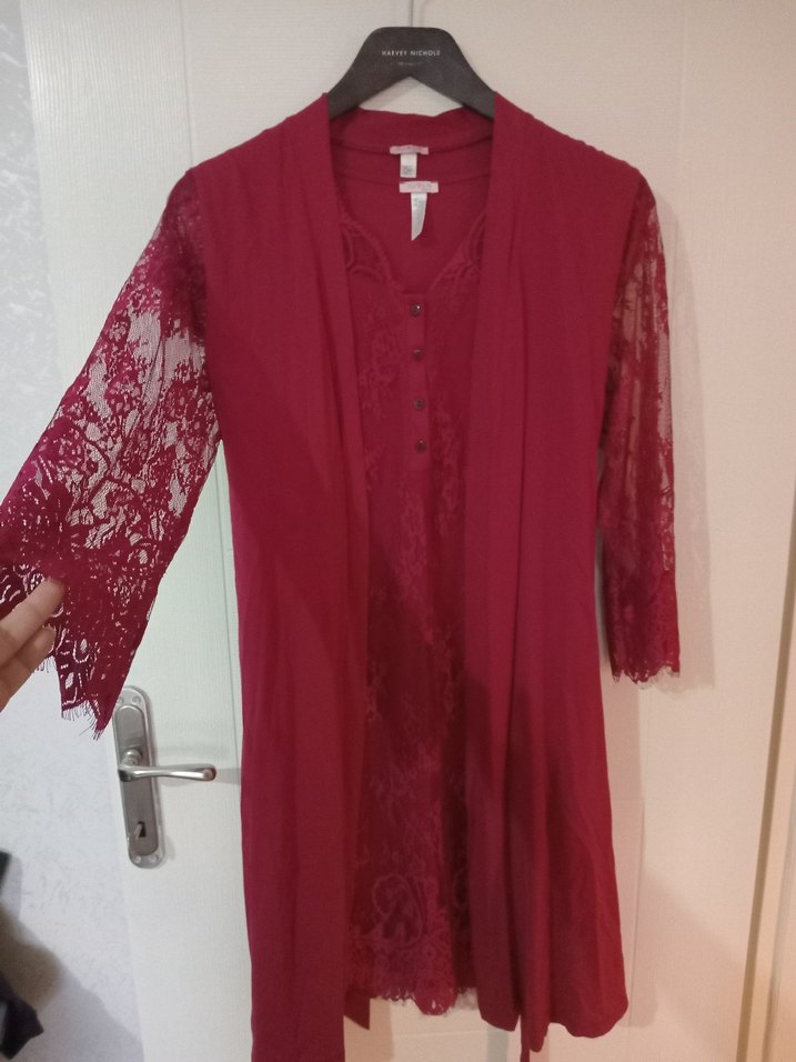 Suwen 40/42 beden Bordo renk sabahlık - Görsel 5