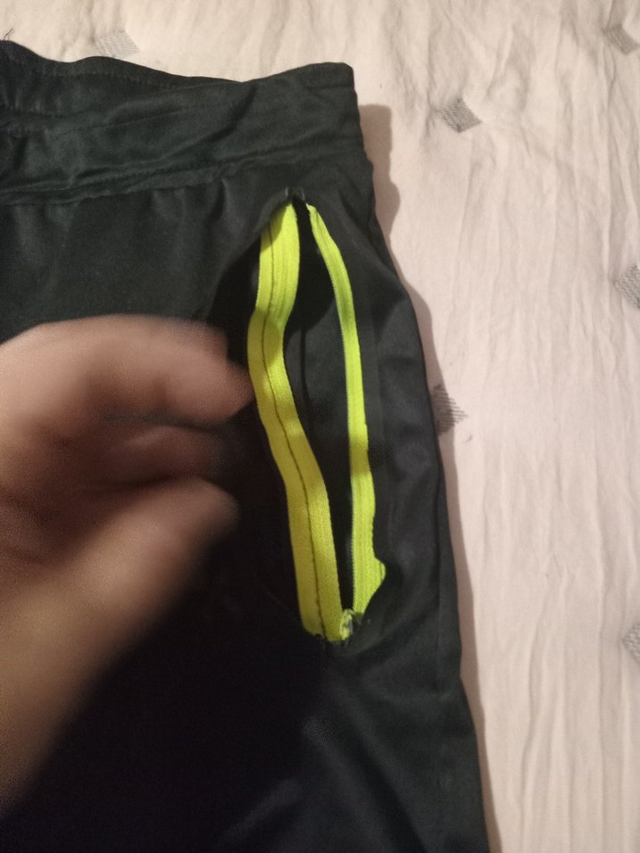 Exuma S beden Siyah Fermuarlı Spor Erkek Şort - Görsel 5