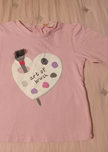 BG 3 yaş,Pembe Uzun Kollu Baskılı Tişört - Görsel 3