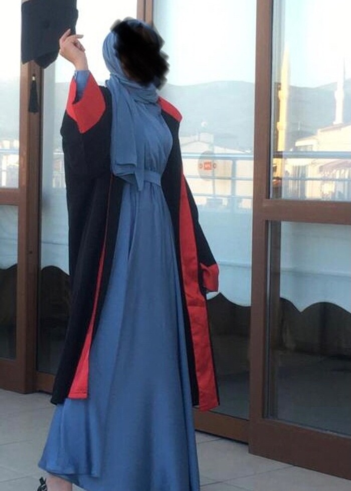 Tesettür saten elbise - Görsel 3