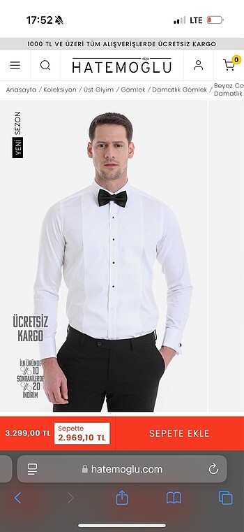 Hatemoğlu damatlık gömleği - Görsel 2