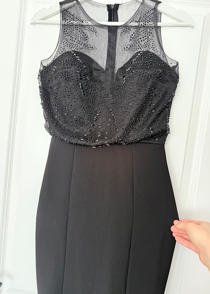 Siyah balık abiye - Görsel 2