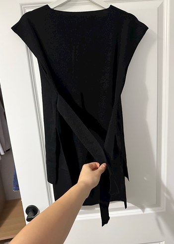 Siyah V Yaka Kadın Süveter - Görsel 3