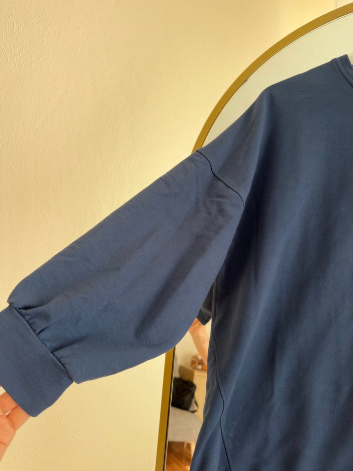 Mavi Oversize Kadın Sweatshirt - Görsel 2