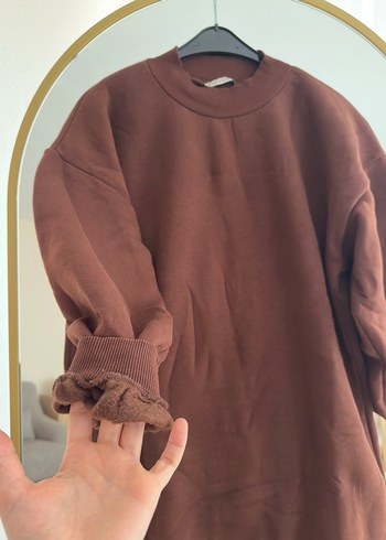Kahverengi Kadın Sweatshirt - Görsel 2