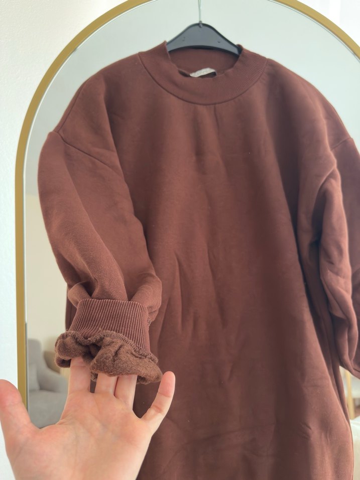 Kahverengi Kadın Sweatshirt - Görsel 2