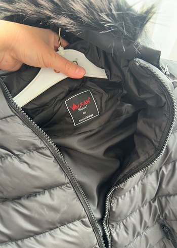 Siyah, Kürklü, şişme yelek - Görsel 5