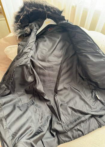 Siyah, Kürklü, şişme yelek - Görsel 6