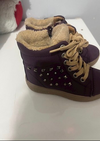 Kinetix Mor Bağcıklı Kız Çocuk Süet Bot - Görsel 2