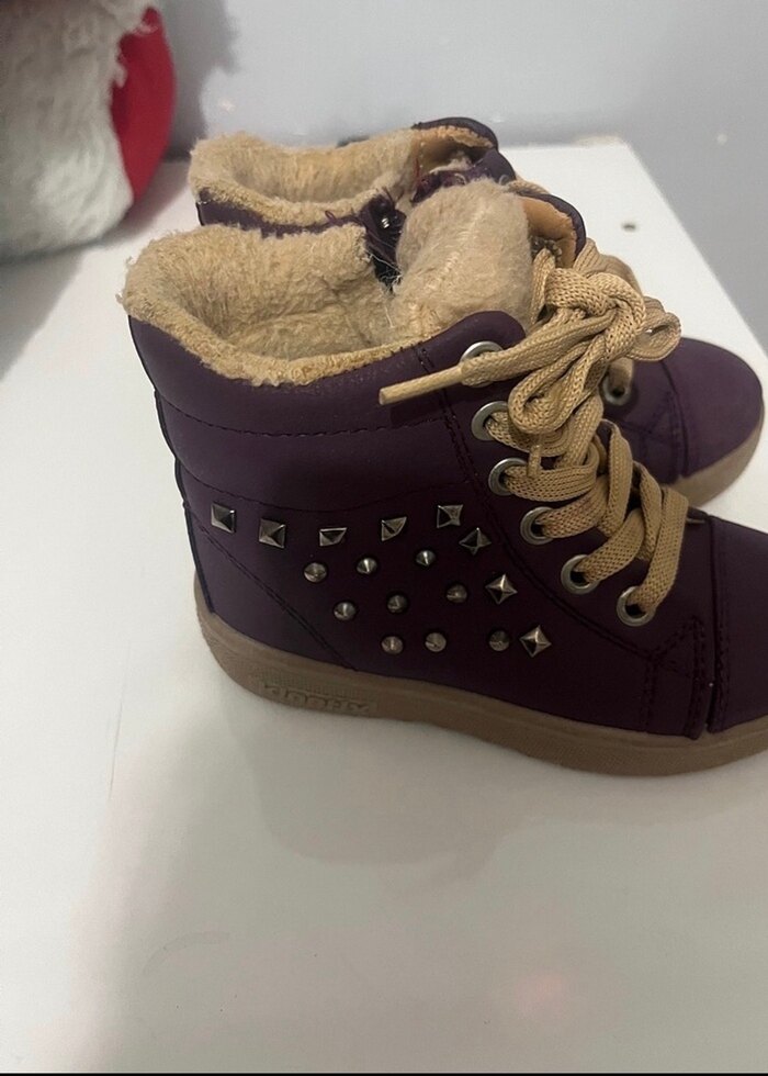 Kinetix Mor Bağcıklı Kız Çocuk Süet Bot - Görsel 2