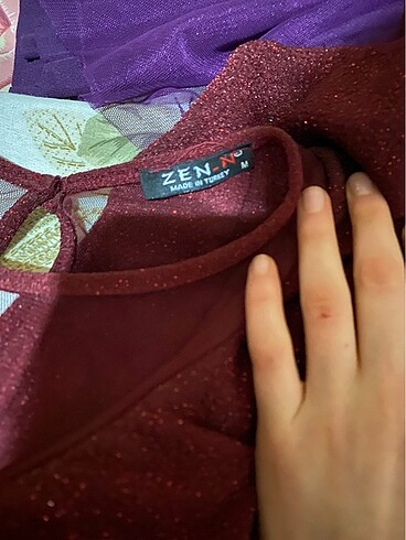 bordo elbise - Görsel 5