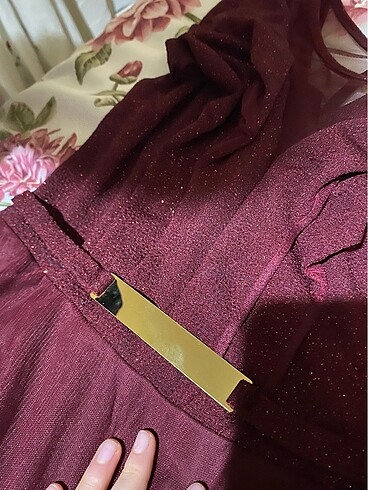 bordo elbise - Görsel 6