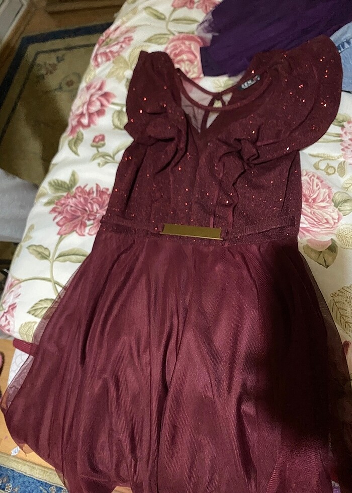 bordo elbise - Görsel 2