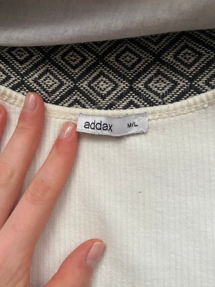 Beyaz Kadın Pamuklu Uzun Kollu Kazak addax - Görsel 5