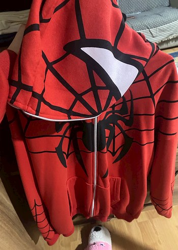 Kırmızı Baskılı Sweatshirt - Görsel 4