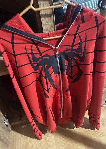 Kırmızı Baskılı Sweatshirt - Görsel 2