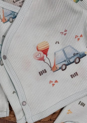 Yenidoğan Beden waffle kumaş hastane çıkış seti