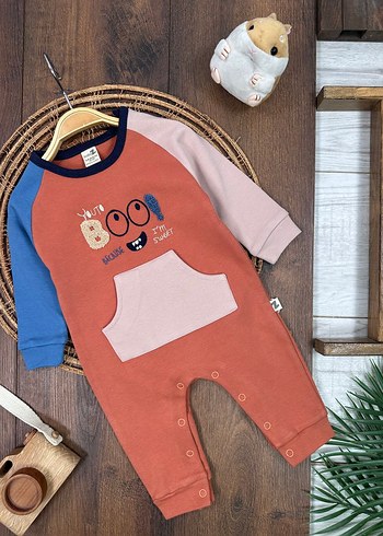 H&M Renkli Baskılı Bebek Erkek Tulum