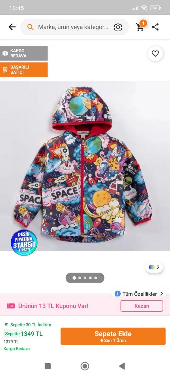 Renkli Desenli Kapüşonlu  UNİSEX yagmurluk - Görsel 2