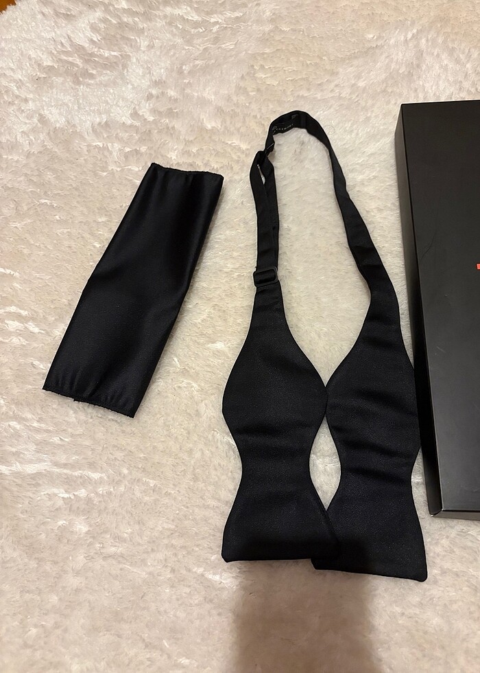 Tween açık papyon ve cep mendili - Görsel 3