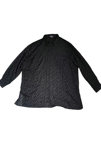 Düğmeli Siyah vintage gömlek - Görsel 3