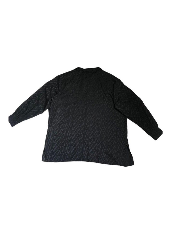 Düğmeli Siyah vintage gömlek - Görsel 2